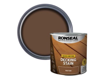 Quick Drying Decking Stain Rich Teak 2.5 litre                                  