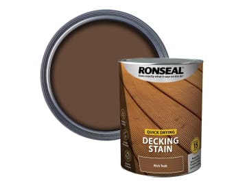 Quick Drying Decking Stain Rich Teak 5 litre                                    