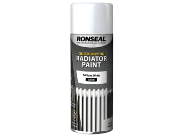 One Coat Radiator Spray Paint Satin White 400ml                                 