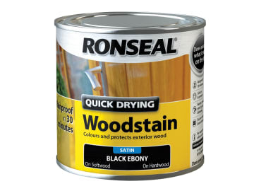 Quick Drying Woodstain Satin Ebony 250ml                                        