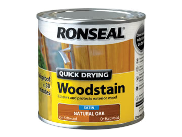Quick Drying Woodstain Satin Natural Oak 250ml                                  