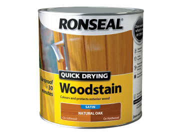 Quick Drying Woodstain Satin Natural Oak 2.5 litre                              
