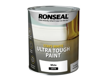 Stays White Ultra Tough Paint Satin White 750ml                                 