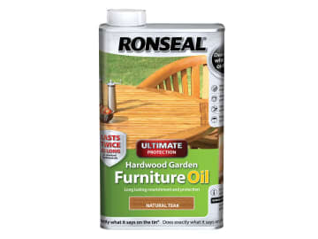 Ultimate Protection Hardwood Garden Furniture Oil Natural Teak 1 litre          