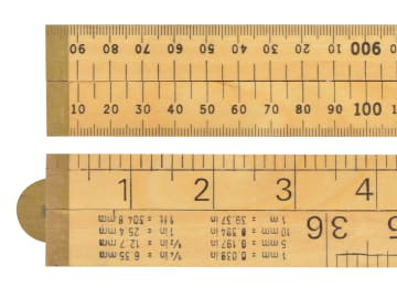 Wooden 4 Fold Rule 1m / 39in (Blister packed)                                   