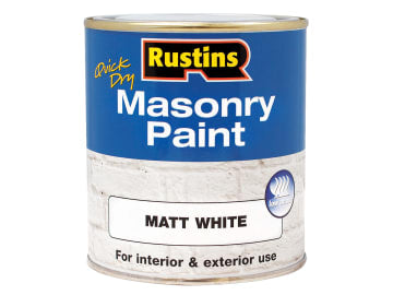 Quick Dry Masonry Paint Matt White 250ml                                        