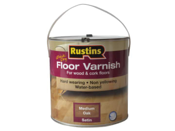 Quick Dry Coloured Floor Varnish Medium Oak 2.5 litre                           