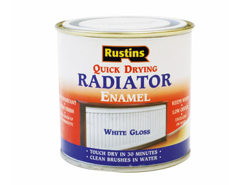 Quick Dry Radiator Enamel Paint Gloss White 250ml                               