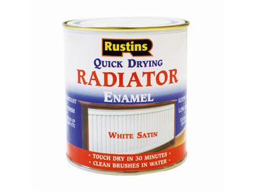 Quick Dry Radiator Enamel Paint Satin White 500ml                               