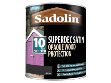Superdec Opaque Wood Protection Black Satin 1 litre                             