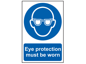 Eye Protection Must Be Worn - PVC Sign 200 x 300mm                              