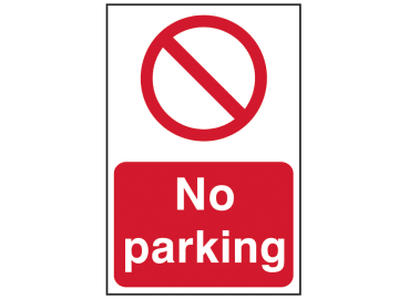 No Parking - PVC Sign 200 x 300mm                                               