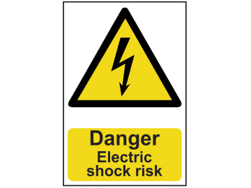 Danger Electric Shock Risk - PVC Sign 200 x 300mm                               