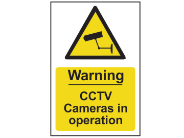Warning CCTV Cameras in Operation - PVC Sign 200 x 300mm                        