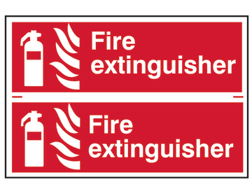 Fire Extinguisher - 2 PVC Signs 300 x 100mm                                     