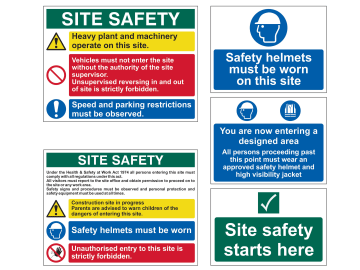 PVC Construction Site Pack (5 signs)                                            