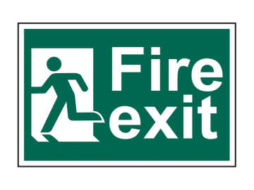 Fire Exit Man Running Left - PVC Sign 300 x 200mm                               