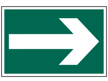 Arrow Symbol - PVC Sign 300 x 200mm                                             
