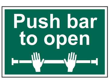 Push Bar To Open - PVC Sign 300 x 200mm                                         