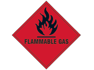 Flammable Gas - Self Adhesive Vinyl Sign 100 x 100mm                            