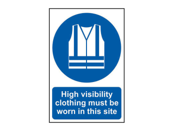 High Visibility Jackets Must Be Worn In This Site - PVC Sign 200 x 300mm        