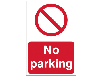No Parking - PVC Sign 400 x 600mm                                               