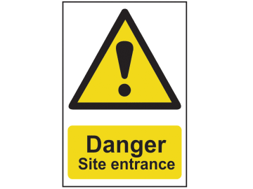 Danger Site Entrance - PVC Sign 400 x 600mm                                     