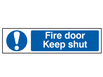Fire Door Keep Shut - PVC Sign 200 x 50mm                                       