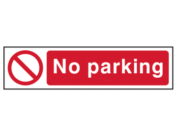 No Parking - PVC Sign 200 x 50mm                                                