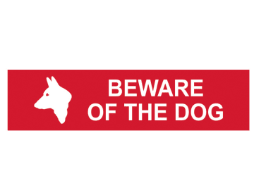 Beware Of The Dog - PVC Sign 200 x 50mm                                         