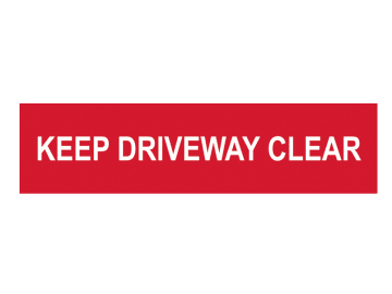 Keep Driveway Clear - PVC Sign 200 x 50mm                                       