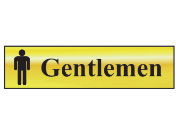 Gentlemen - Polished Brass Effect 200 x 50mm                                    