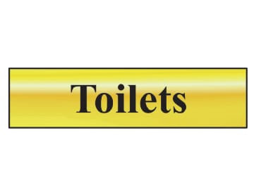 Toilets - Polished Brass Effect 200 x 50mm                                      