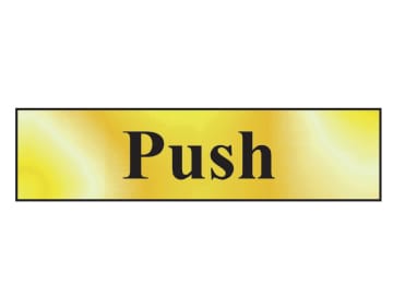 Push - Polished Brass Effect 200 x 50mm                                         