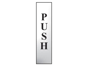 Push Vertical - Polished Chrome Effect 50 x 200mm                               