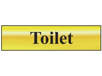 Toilet - Polished Brass Effect 200 x 50mm                                       