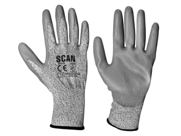 Grey PU Coated Cut 3 Gloves - XXL (Size 11)                                     