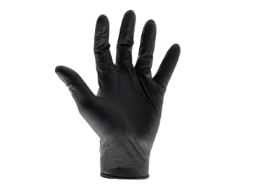 Black Heavy-Duty Nitrile Disposable Gloves Medium Size 7 (Box of 100)           