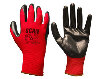 Nitrile Coated Knitted Gloves - L (Size 9)                                      