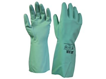 Nitrile Gauntlets with Flock Lining Large (Size 9)                              