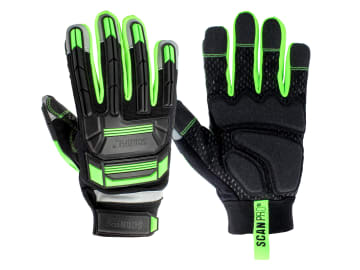 Anti Impact Synthetic Leather & Polymer Gloves - M (Size 8)                     