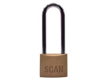 Brass Padlock 40mm Long Shackle                                                 