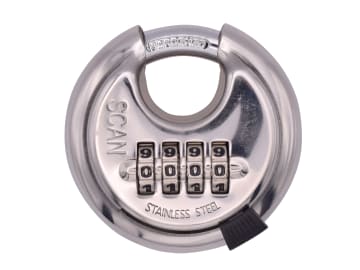 Stainless Steel Disk Type Combination Padlock 70mm                              