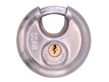Stainless Steel Disk Type Padlock 70mm                                          