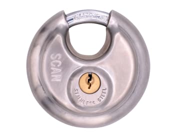 Stainless Steel Disk Type Padlock 80mm                                          