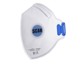 Fold Flat Disposable Mask Valved FP2 Protection (Pack 3)                        