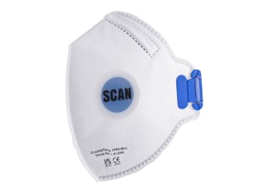Fold Flat Disposable Mask Valved FP2 Protection (Pack 10)                       