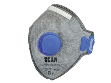 Fold Flat Disposable Odour Mask Valved FFP2 Protection (Pack 3)                 