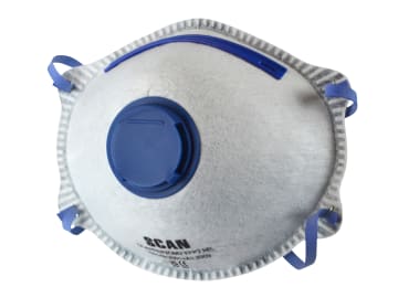 Moulded Disposable Odour Mask Valved FFP2 Protection (Pack 3)                   