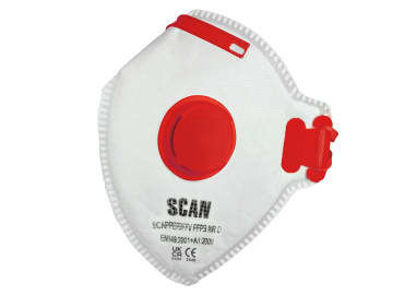 Fold Flat Disposable Valved Disposable Mask FFP3 Protection (Pack 3)            